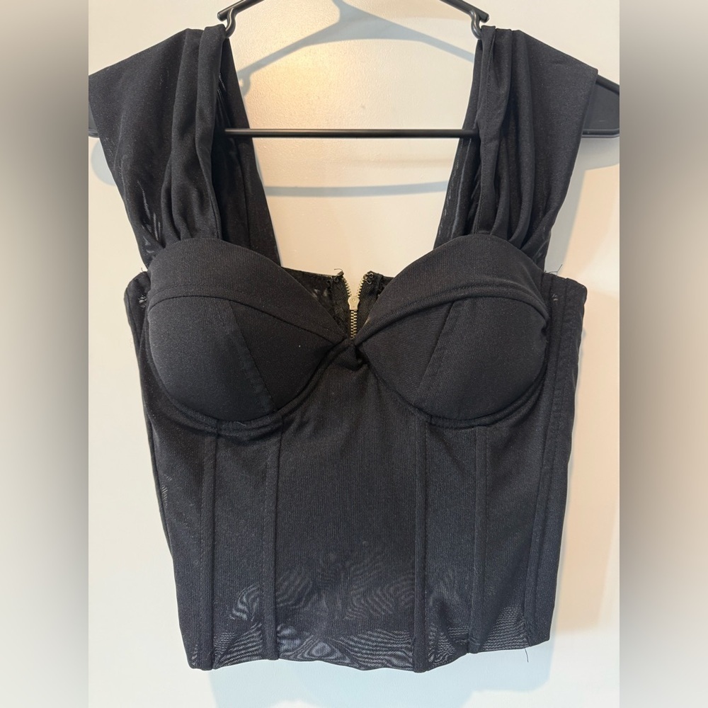 Fashion Nova Black Corset Top